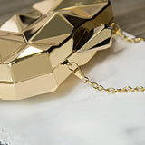 Silver Acrylic Box Geometry Clutch Evening Bag