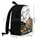 Waterproof Outdoor Hiking Backpack Silver Gray Marble Bronze