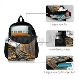 Waterproof Outdoor Hiking Backpack Silver Gray Marble Bronze