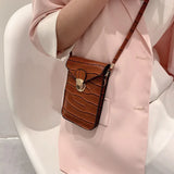 Crocodile Leather Wallet Women Purse Phone Pouch Crossbody Bag
