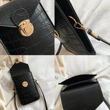 Crocodile Leather Wallet Women Purse Phone Pouch Crossbody Bag