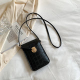 Crocodile Leather Wallet Women Purse Phone Pouch Crossbody Bag