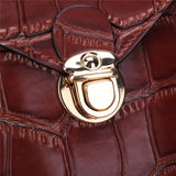 Crocodile Leather Shoulder Bag Clutch Handbag Mini Purse
