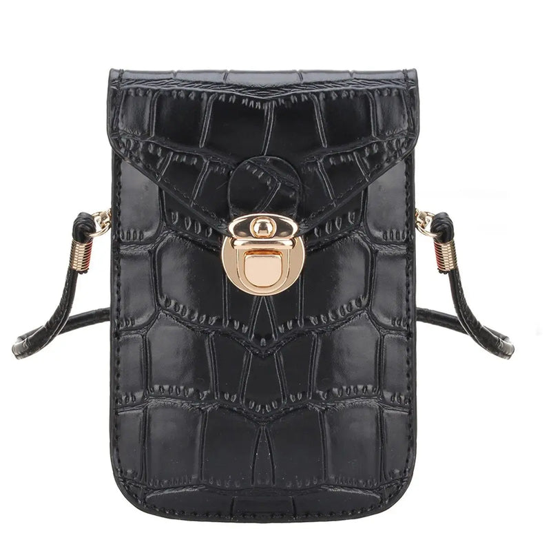 Crocodile Leather Shoulder Bag Mini Clutch Purse