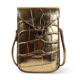 Silver Mini Shoulder Bag Clutch Purse Handbag Flap