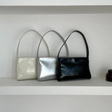Silver Tote Evening Bag Pu Leather Shoulder Underarm Bags for Women