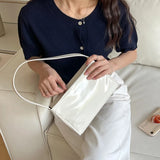 Silver Tote Evening Bag Pu Leather Shoulder Underarm Bags for Women