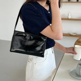 Silver Tote Evening Bag Pu Leather Shoulder Underarm Bags for Women