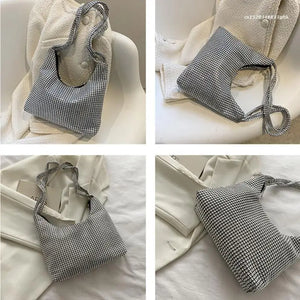 Silver Rhinestone Evening Bag Handbag Shoulder Bag for Women