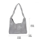 Silver Rhinestone Evening Bag Handbag Shoulder Bag for Women