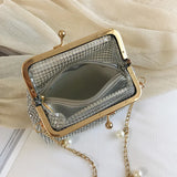 Silver Glitter Women's Shoulder Bag Party Handbag