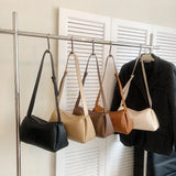 Striped Pleated Crossbody Bag Women's Messenger Handbag