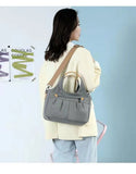 Casual Pleated Canvas Women's Messenger Bag