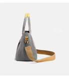 Casual Pleated Canvas Women's Messenger Bag