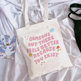 Printed Letter Tote Bag Female Harajuku Shopping Bag