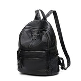Fashionable PU Leather Women's Backpack Large Capacity Travel Bag