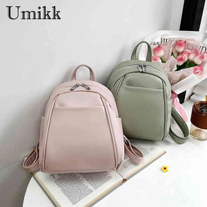 Soft Leather School Backpack Shoulder Bag for Girls