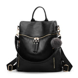 Women's PU Leather Large-capacity Travel Backpack