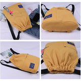 Canvas Drawstring Backpack Female Bagpack Student Backpack School Rucksack