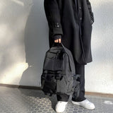 Large Capacity Travel Backpack Solid Harajuku Student Schoolbag