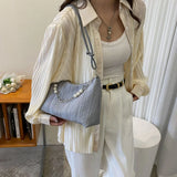 Small Fresh Chain Handbag Contrast Pleated Shoulder Bag Women