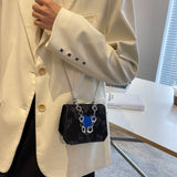 Floral Stitching Ladies Messenger Bag Peach Heart Flap Small Square Purse Handba