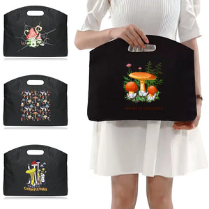Mushroom Print Tablet Bag Briefcase Business Document Work Bag