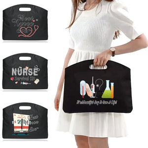 Nurse Print Tote Business Document Bag Tablet Case