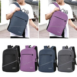 Men Oxford Business Backpack Travel Shoulder Schoolbag USB Charging