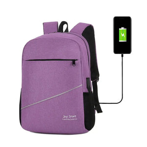 Men Oxford Business Backpack Travel Shoulder Schoolbag USB Charging