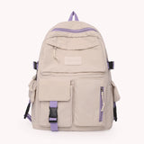 Canvas Backpack College Student Girls Hit Laptop Schoolbag