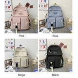 Canvas Backpack Large Student Laptop High School Book Bag Casual Travel