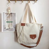 Women's Canvas Shoulder Bag Large Capacity Casual Totes Crossbody School Bag