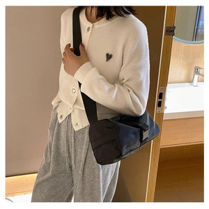 Canvas Crossbody Bag Female Underarm Bags Girl Shoulder Bag