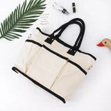 Canvas Handbag Messenger Shoulder Bag Fashionable Multi-pocket Large Capacity