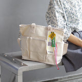 Canvas Handbag Messenger Shoulder Bag Fashionable Multi-pocket Large Capacity