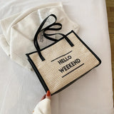 Canvas Shoulder Bag for College Students Women's Tote Bag