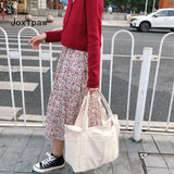 Canvas Large Capacity Shoulder Bag for Women Solid Casual Tote Bag