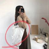 Canvas Shoulder Bag Large-capacity Shopping Tote Handbag