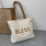 Canvas Shoulder Bag for Women Student Girls School Casual Tote Handbags