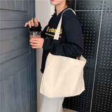 Large Women's Shoulder Bag Canvas Tote Handbag