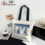 London Bookshop Print Tote Bag for Office Work