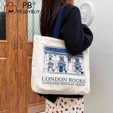 London Bookshop Print Tote Bag for Office Work