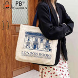 London Bookshop Print Tote Bag for Office Work