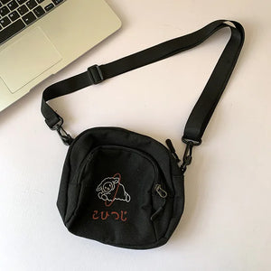 Canvas Women Messenger Bags Small Square Shoulder Crossbody Bag