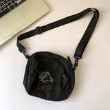 Canvas Women Messenger Bags Small Square Shoulder Crossbody Bag