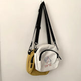 Canvas Women Messenger Bags Girls Cartoons Small Square Shoulder Crossbody Bag R