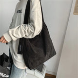 Canvas Zipper Bag Crossbody Plain Bag Large Capacity Shoulder Bag