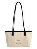 Casual Canvas Shoulder Bag Letter Print Handbag Ladies Shoulder Bag
