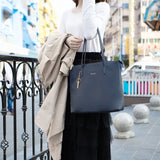 Casual Totes Bag Pu Leather Women Shoulder Handbag Large Capacity Zipper Purse